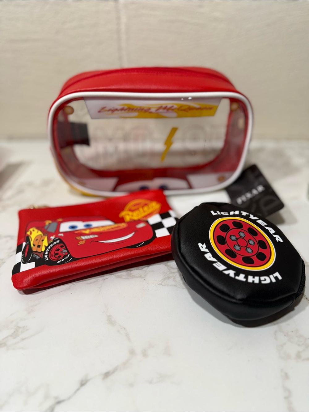 Bioworld Red and Black Lightning McQueen Kids Accessory Set
